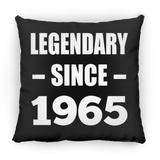 59th Birthday Legendary Since 1965 - Throw Pillow Black
