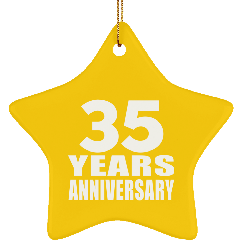 35th Anniversary 35 Years - Star Ornament