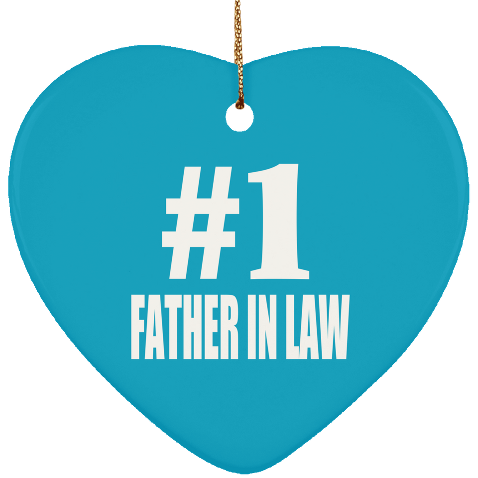 Number One #1 Father In Law - Heart Ornament