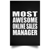 Most Awesome Online Sales Manager - Poster Portrait