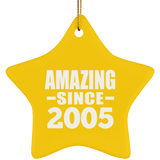 19th Birthday Amazing Since 2005 - Star Ornament
