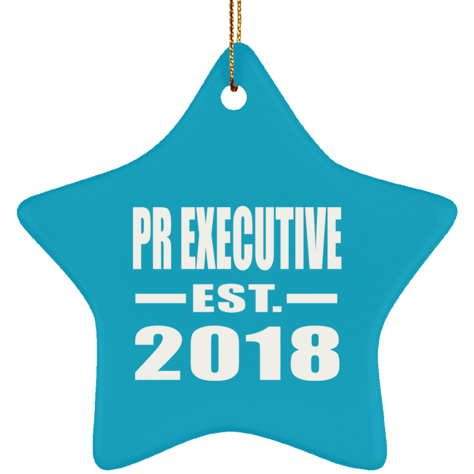 Pr Executive Established EST. 2018 - Star Ornament