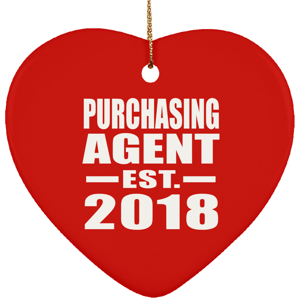 Purchasing Agent Established EST. 2018 - Heart Ornament