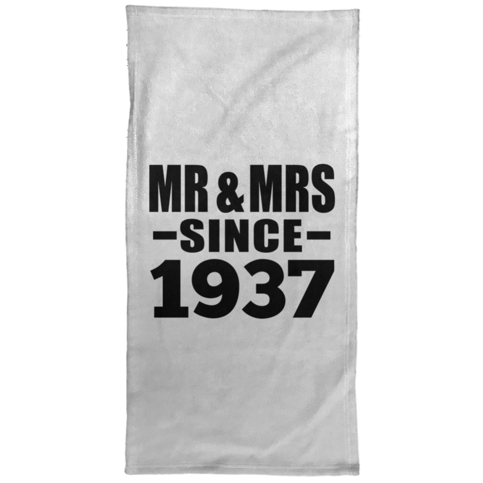 87th Anniversary Mr & Mrs Since 1937 - Hand Towel