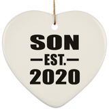 Son Established EST. 2020 - Heart Ornament