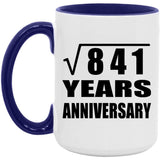 29th Anniversary Square Root of 841 Years Anniversary - 15oz Accent Mug Purple