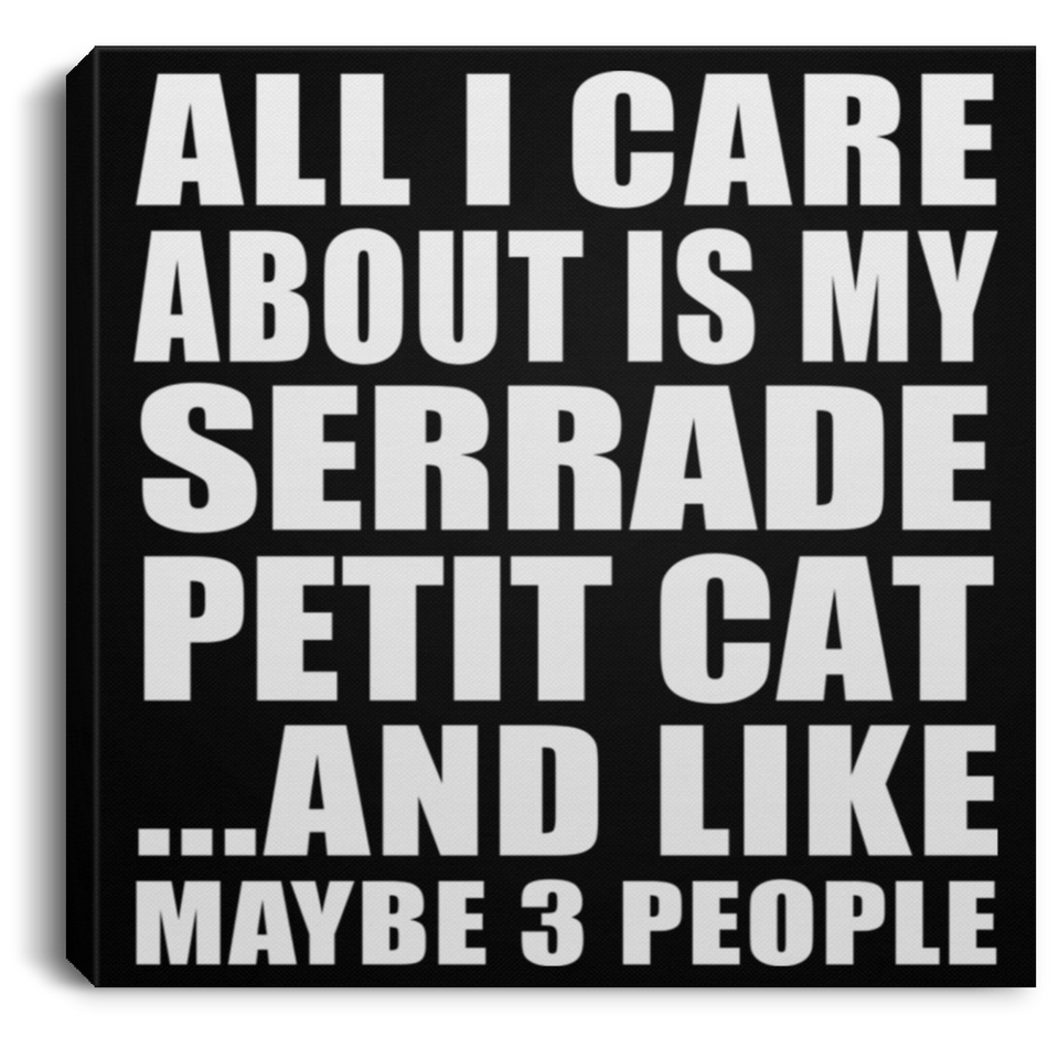 All I Care About Is My Serrade Petit Cat - Canvas Square