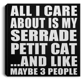 All I Care About Is My Serrade Petit Cat - Canvas Square