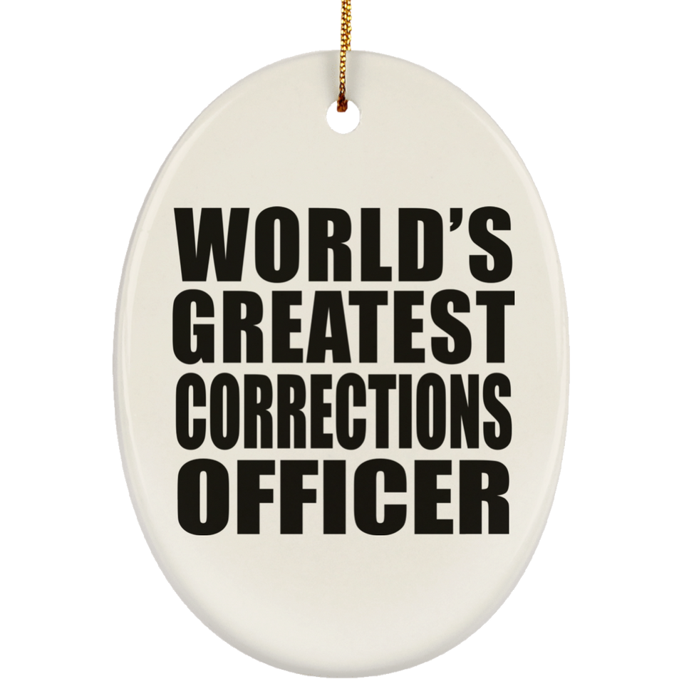 World's Greatest Corrections Officer - Oval Ornament