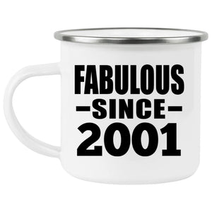 23rd Birthday Fabulous Since 2001 - 12oz Camping Mug