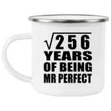 16th Anniversary Square Root of 256 Years of Mr Perfect - 12oz Camping Mug