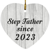 Step Father Since 2023 - Heart Ornament F