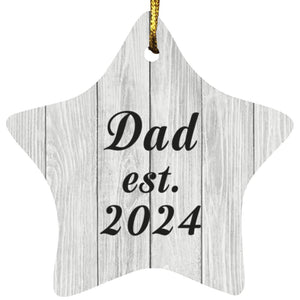 Dad Established Est. 2024 - Star Ornament F