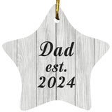 Dad Established Est. 2024 - Star Ornament F