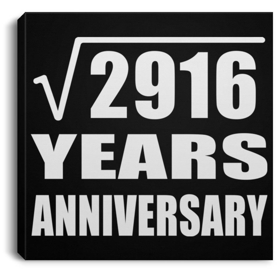 54th Anniversary Square Root of 2916 Years Anniversary - Canvas Square