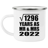 36th Anniversary Square Root of 1296 Years As Mr & Mrs 2022 - 12oz Camping Mug