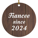 Fiancee Since 2024 - Circle Ornament D