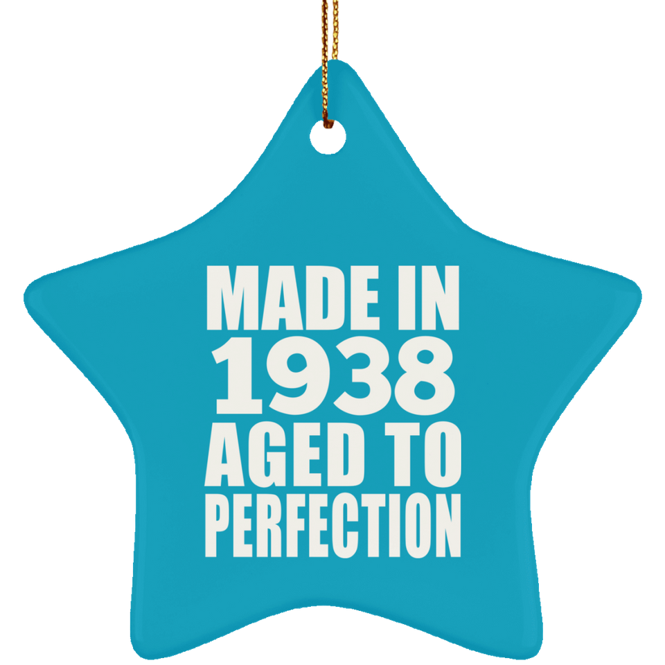 86th Birthday Made In 1938 Aged to Perfection - Star Ornament