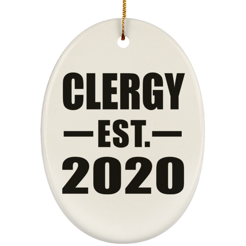 Clergy Established EST. 2020 - Oval Ornament