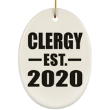 Clergy Established EST. 2020 - Oval Ornament