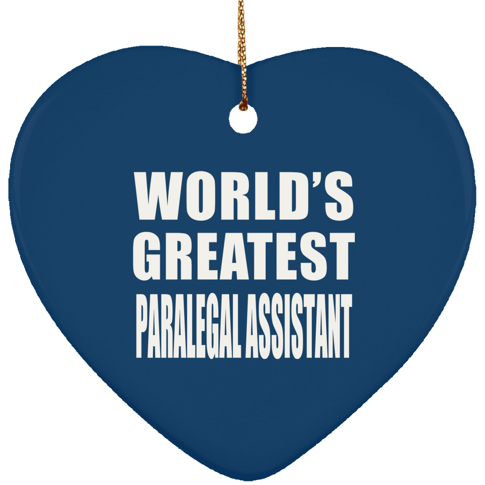 World's Greatest Paralegal Assistant - Heart Ornament