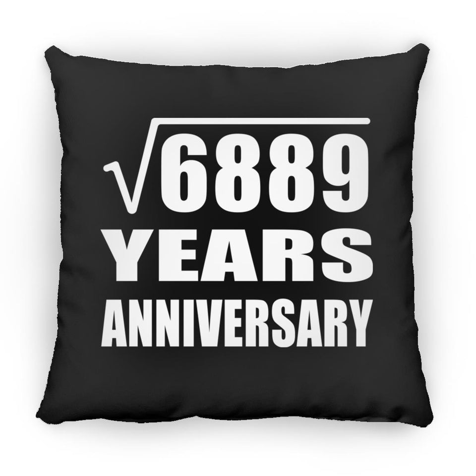 83rd Anniversary Square Root of 6889 Years Anniversary - Throw Pillow Black