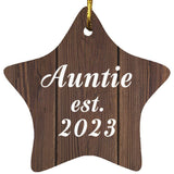 Auntie Established Est. 2023 - Star Ornament D