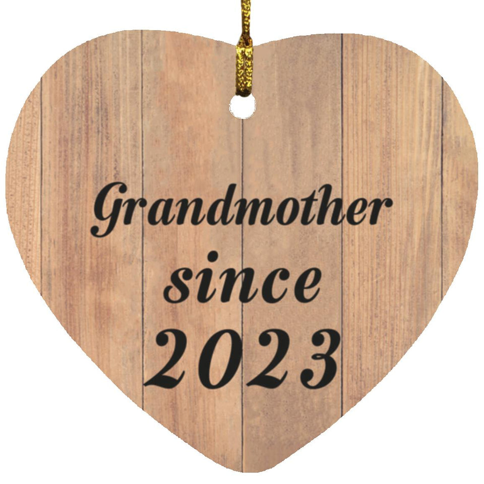 Grandmother Since 2023 - Heart Ornament C
