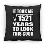 39th Birthday Took Square Root of 1521 Years To Look Good - Throw Pillow Black