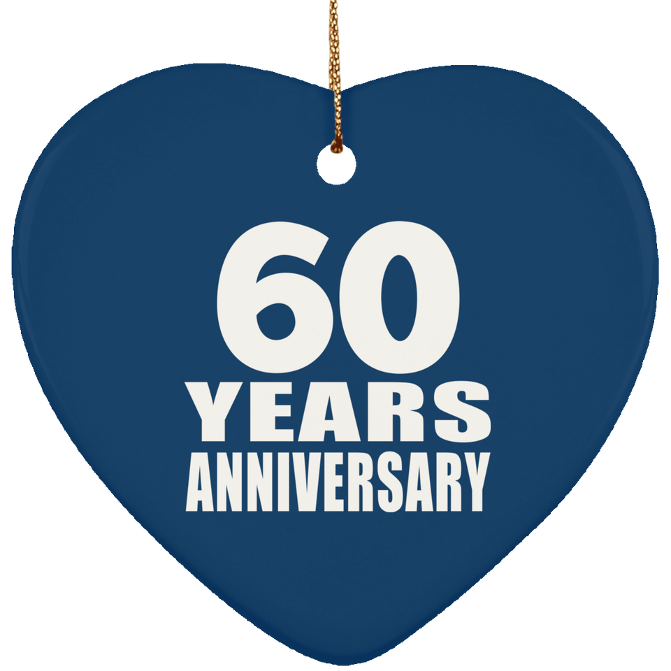60th Anniversary 60 Years - Heart Ornament