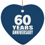 60th Anniversary 60 Years - Heart Ornament