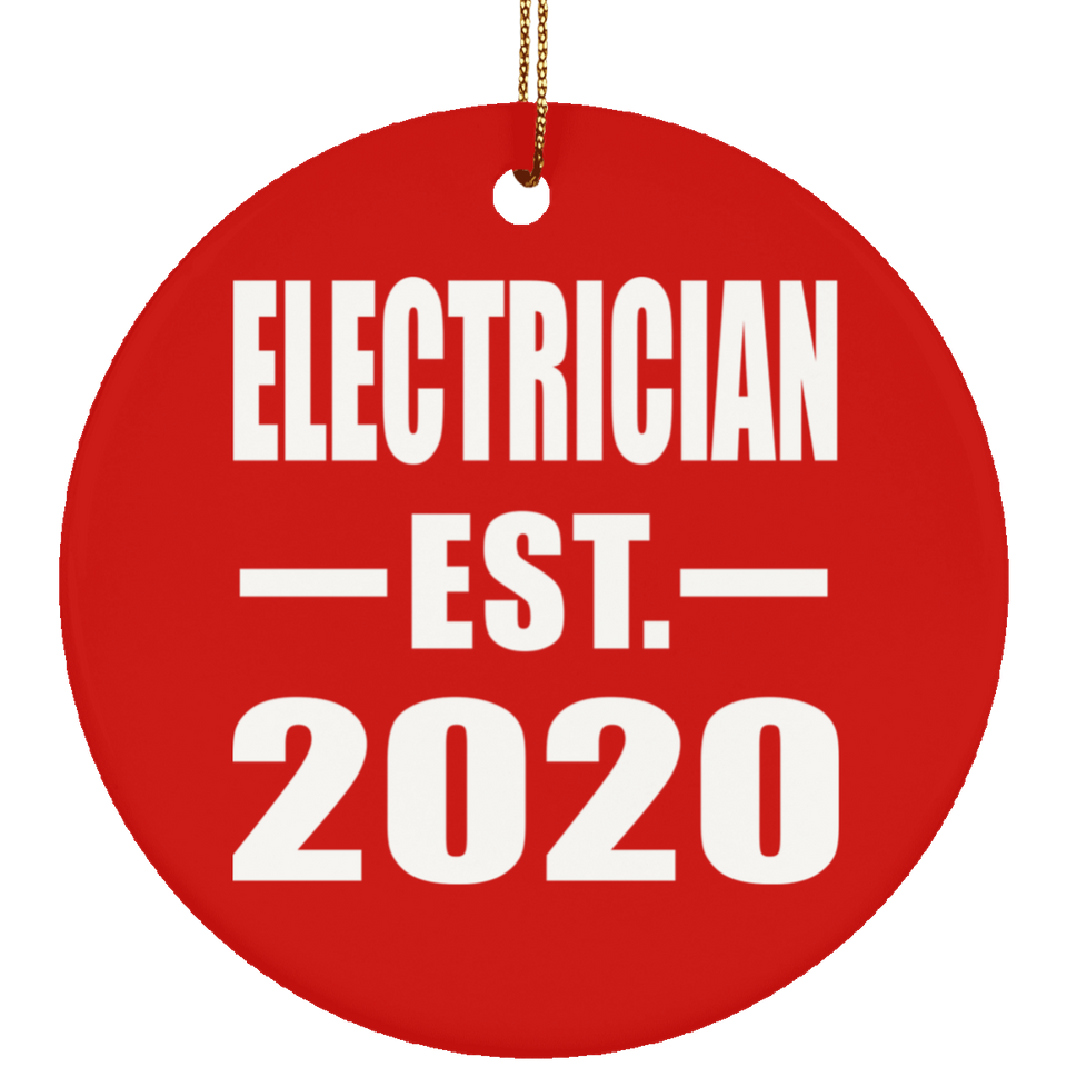 Electrician Established EST. 2020 - Circle Ornament