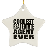 Coolest Real Estate Agent Ever - Star Ornament