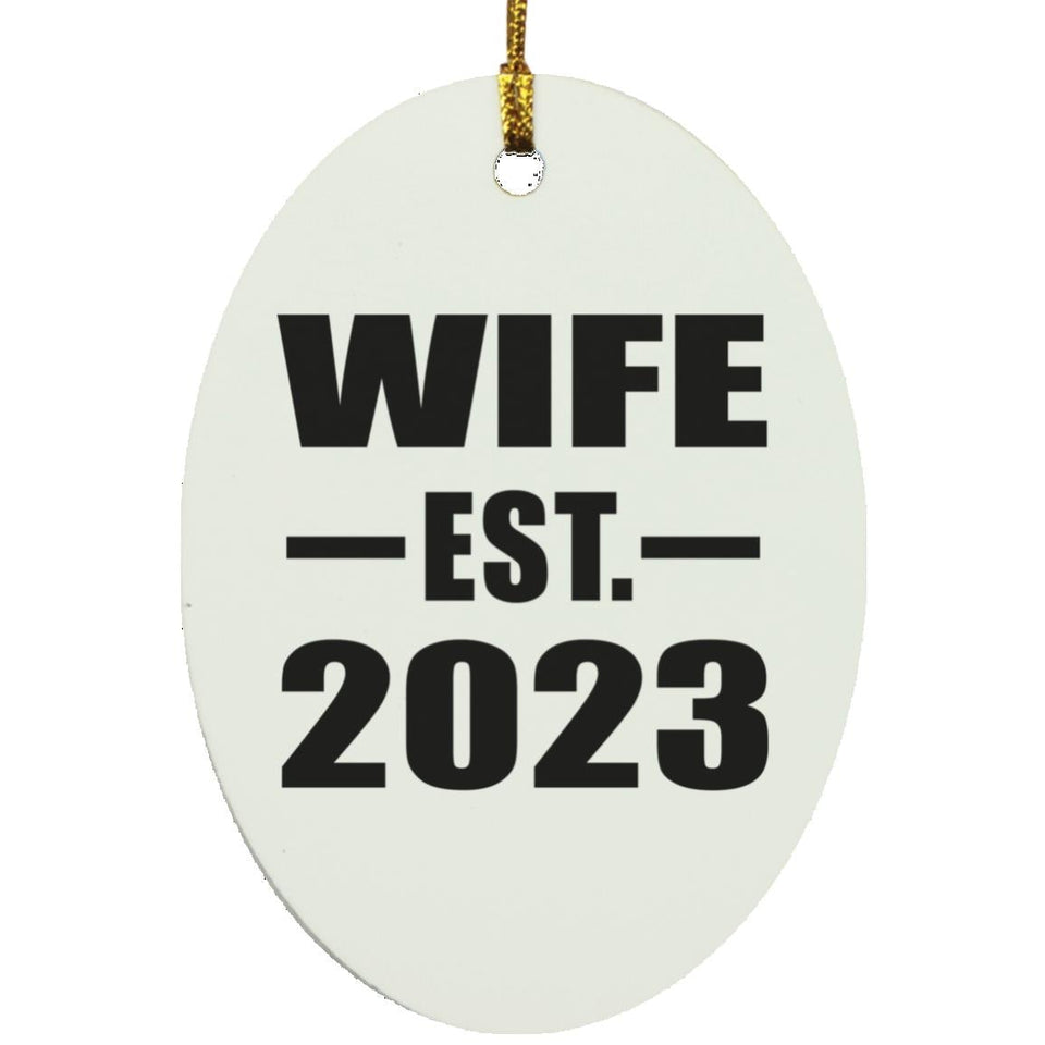 Wife Established EST. 2023 - Oval Ornament