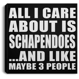 All I Care About Is Schapendoes - Canvas Square