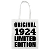 100th Birthday Original 1924 Limited Edition - Tote Bag White
