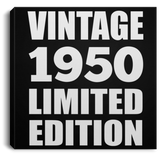 74th Birthday Vintage 1950 Limited Edition - Canvas Square