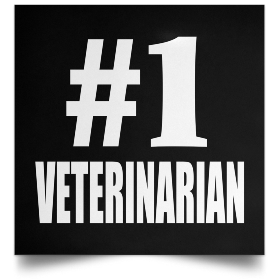Number One #1 Veterinarian - Poster Square