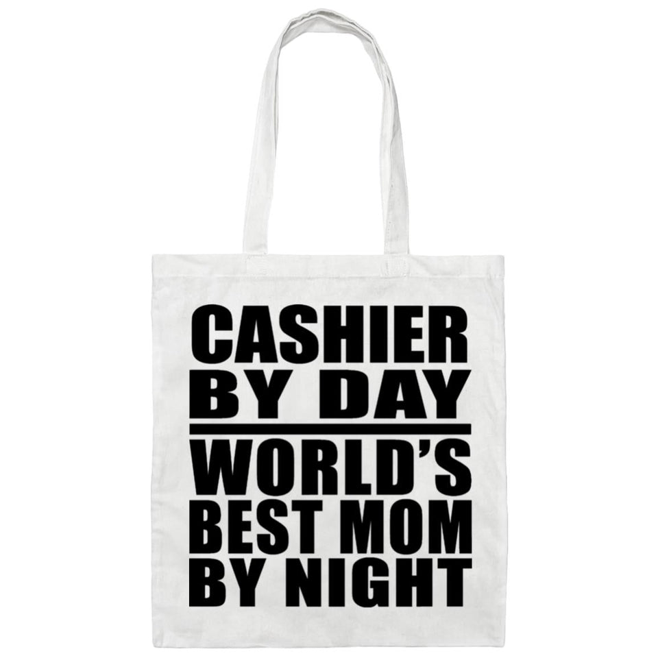 Cashier By Day World's Best Mom By Night - Tote Bag White