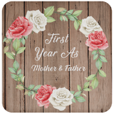 First Year As Mother & Father - Drink Coaster B