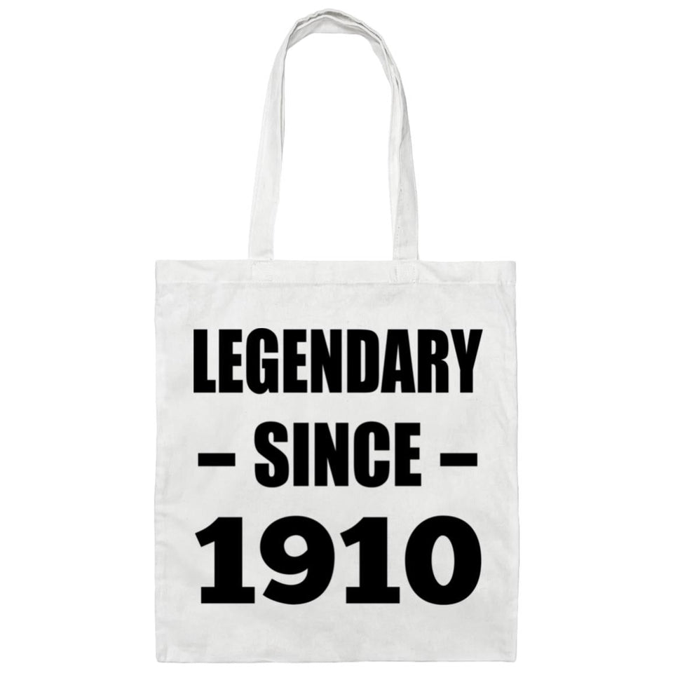 114th Birthday Legendary Since 1910 - Tote Bag White