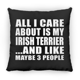 All I Care About Is My Irish Terrier - Throw Pillow Black