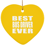 Best Bus Driver Ever - Heart Ornament