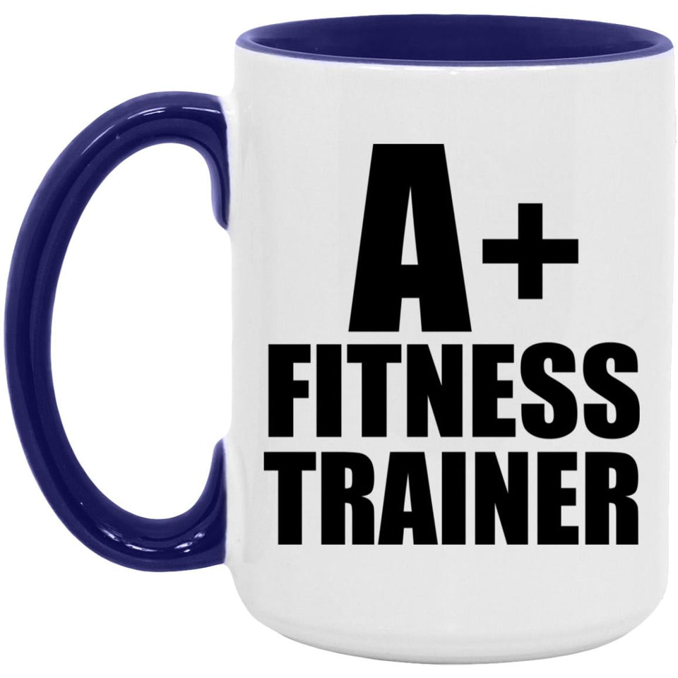 A+ Fitness Trainer - 15oz Accent Mug Purple