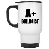 A+ Biologist - White Travel Mug