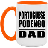 Portuguese Podengo Dad - 15oz Accent Mug Orange