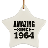 60th Birthday Amazing Since 1964 - Star Ornament