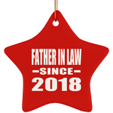 Father In Law Since 2018 - Star Ornament