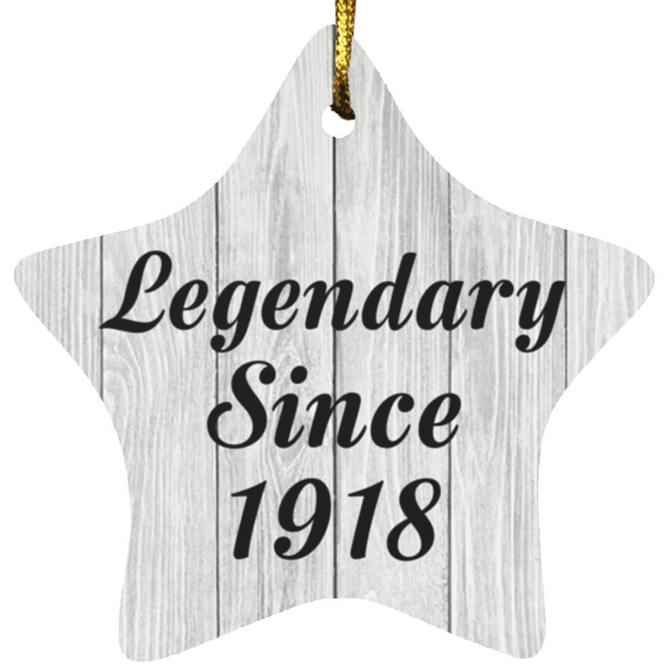 106th Birthday Legendary Since 1918 - Star Ornament F