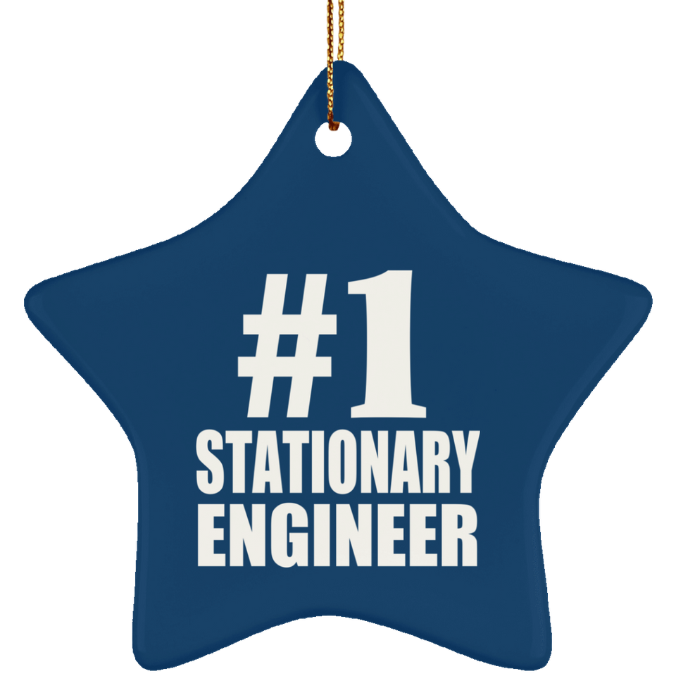 Number One #1 Stationary Engineer - Star Ornament